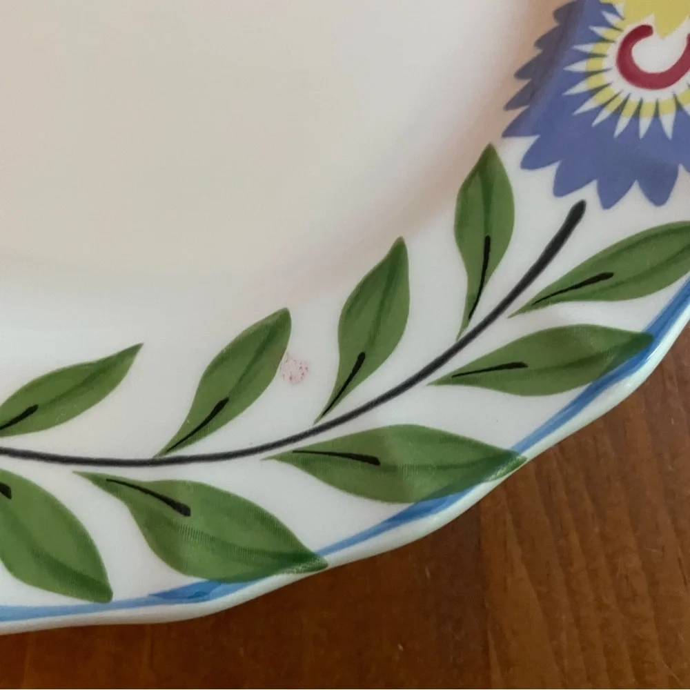 Vintage Eddie Bauer Decorative Salad Plate Stamped Antique Look Floral Design